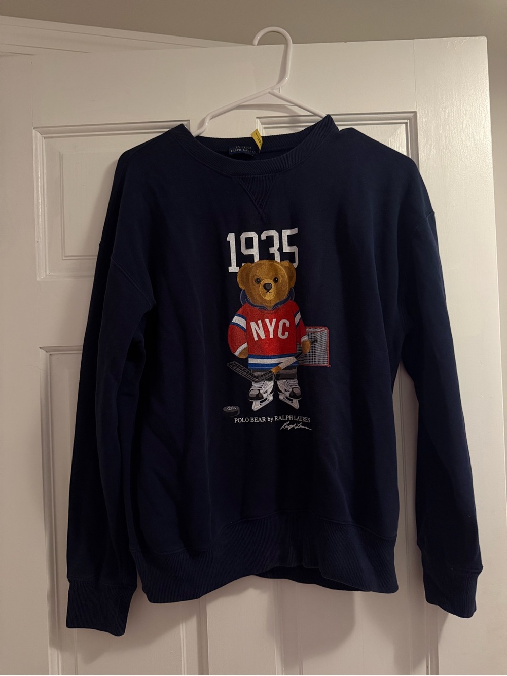 Ralph Lauren Navy Polo Bear 1935 Crewneck Sweatshirt